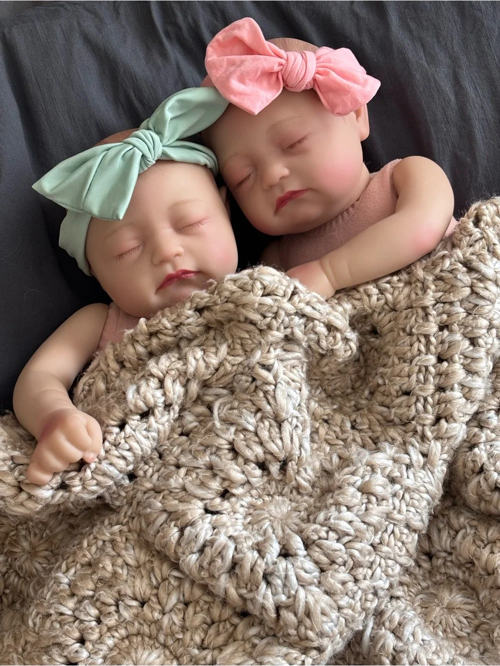 Reborn Twin Baby Dolls Realistic Sleeping Newborn Set of 2